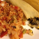 injohnnaskitchen mexican rice with tamale