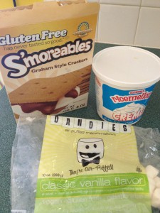 Ingredients for S'mores Cupcakes from In Johnna's Kitchen