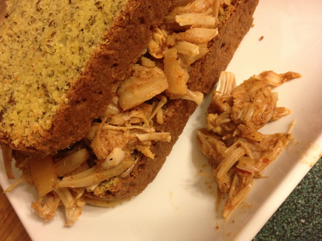 Carolina BBQ jackfruit sandwich