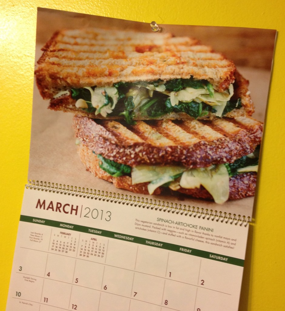 in johnnas kitchen spinach artichoke panini calendar