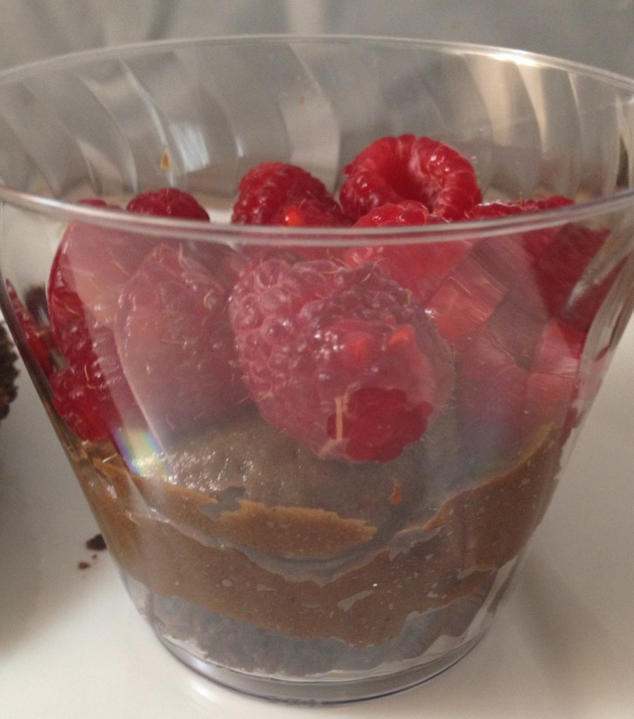 mini chocolate raspberry trifle layer 2 and 3