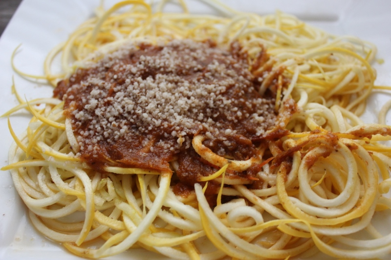 Crockpot Spaghetti Sauce with Zoodles In Johnna's Kitchen