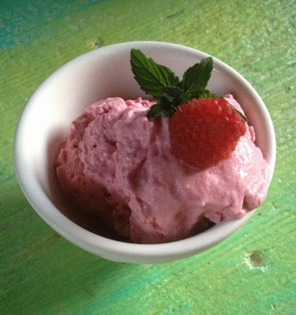 In Johnna's Kitchen Dairy Free Raspberry Ice Cream 
