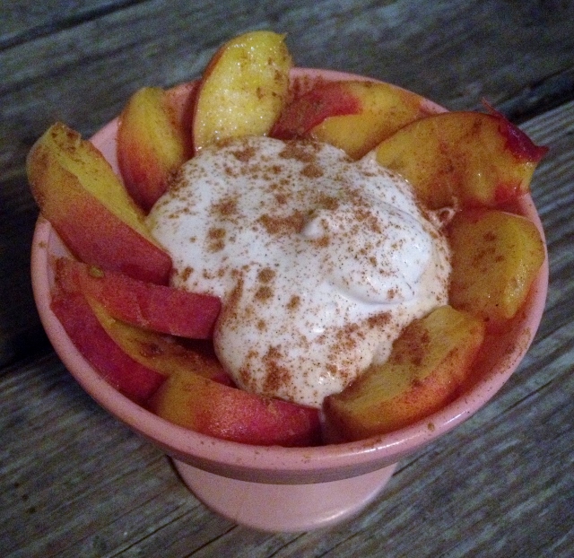 Peaches and Coconut Cream In Johnna's Kitchen 