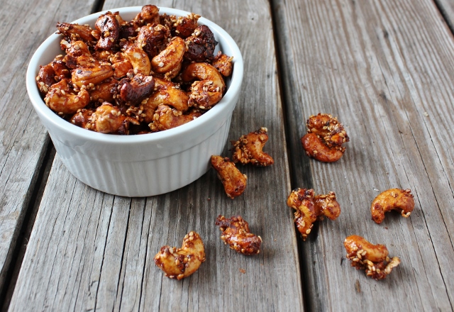 Sweet Ginger Sriracha Roasted Cashews recipe In Johnna's Kitchen