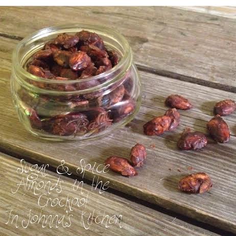 sugar and spice almonds in the crockpot | In Johnna's Kitchen