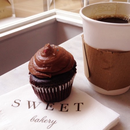 Cupcake and Coffee at Sweet Boston