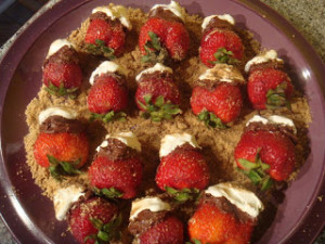 smores stuffed strawberries