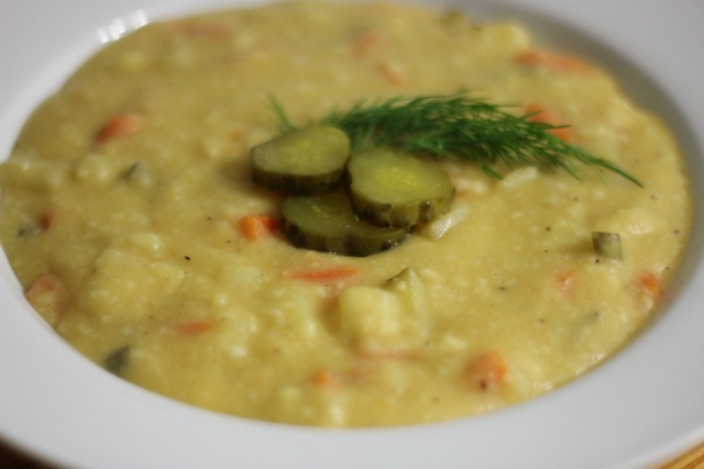 Dill Pickle Soup, gluten-free, dairy-free and vegan