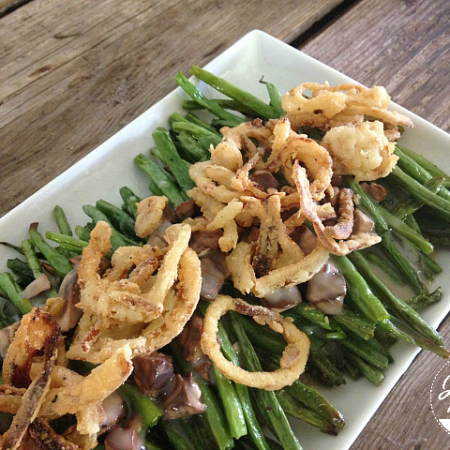 Green Bean Casserole, gluten-free, dairy-free and vegan | In Johnna's Kitchen