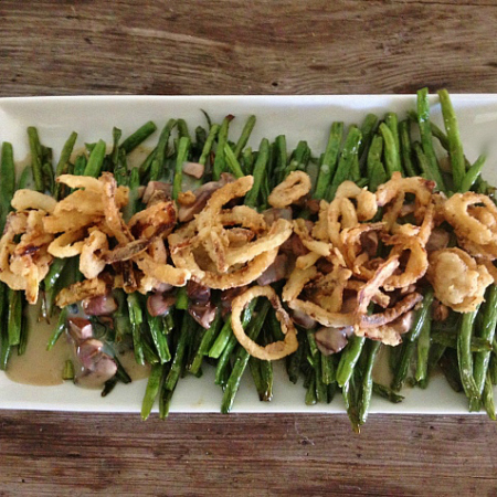 Green Bean Casserole, gluten-free, dairy-free and vegan | In Johnna's Kitchen