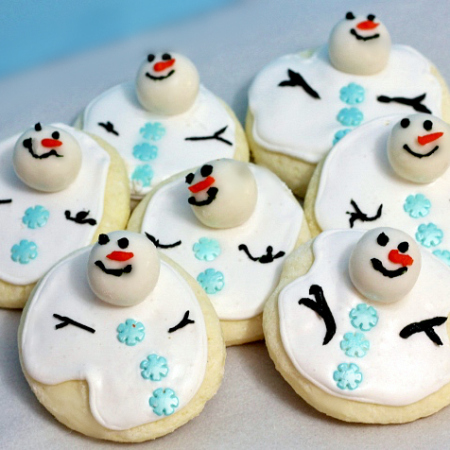 Gluten-Free Snowman cut out cookies| In Johnna's Kitchen