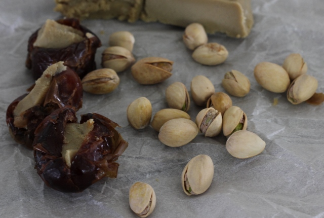 Pistachios with dates and aged cheese | In Johnna's Kitchen