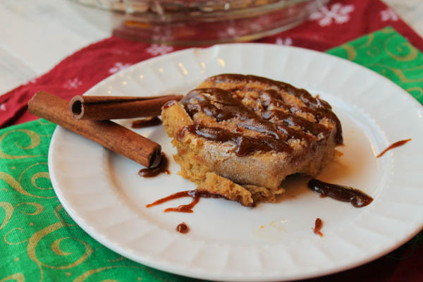 Gluten-Free Pumpkin Cinnamon Rolls with Caramel Glaze | The Happy Housewife