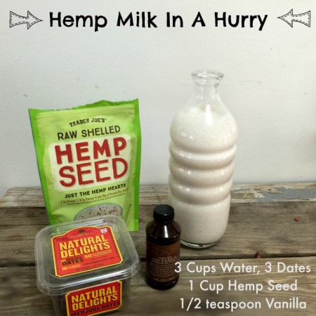 Hemp Milk In A Hurry | In Johnna's Kitchen