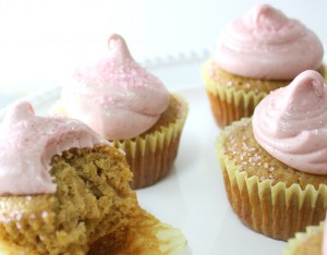 Meyer Lemon Raspberry Cupcakes, gluten-free & dairy-free