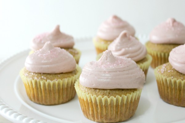 Meyer Lemon Raspberry Cupcakes, gluten-free & dairy-free