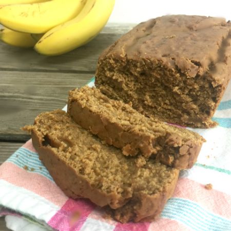 Peanut Butter Banana Bread, gluten-free and vegan | In Johnna's Kitchen