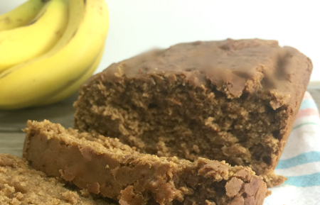 Peanut Butter Banana Bread, gluten-free and vegan | In Johnna's Kitchen