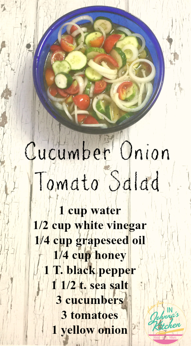 Cucumber Onion Tomato Salad | In Johnna's Kitchen