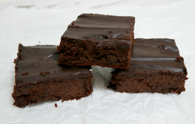 Zucchini Brownies with Ganache Frosting (gluten-free, Dairy-free) | In Johnna's Kitchen