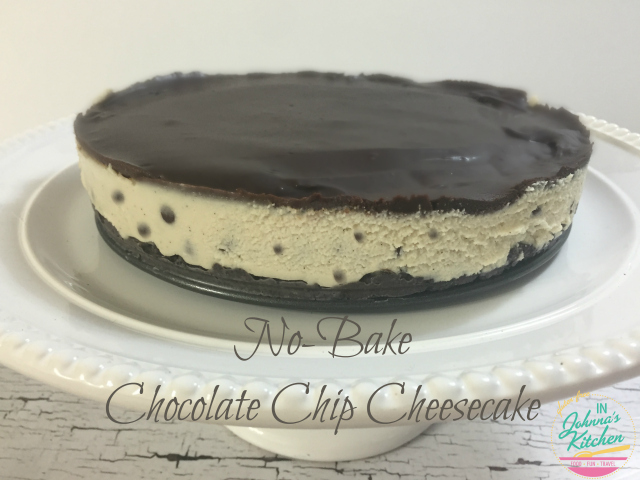 No-Bake Chocolate Chip Cheesecake (gluten-free, dairy-free, egg-free, vegan) | In Johnna's Kitchen