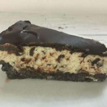 No Bake Chocolate Chip Cheesecake (gluten-free, dairy-free, egg-free, vegan) | In Johnna's Kitchen