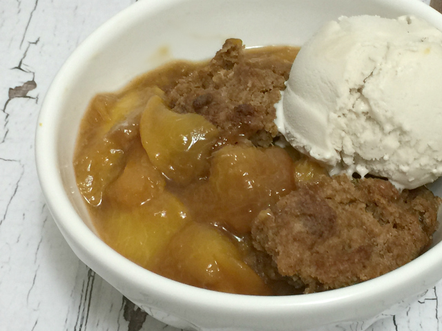 Bourbon Peach Cobber, gluten-free, vegan, dairy-free, egg-free | In Johnna's Kitchen