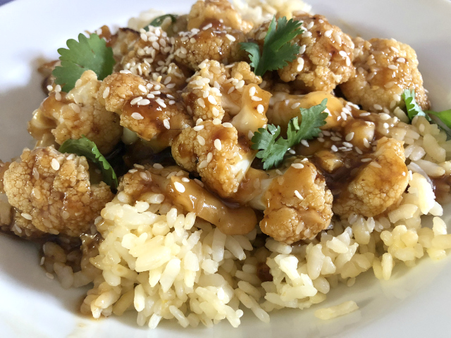 Instant Pot Sticky Sesame Cauliflower | In Johnna's Kitchen