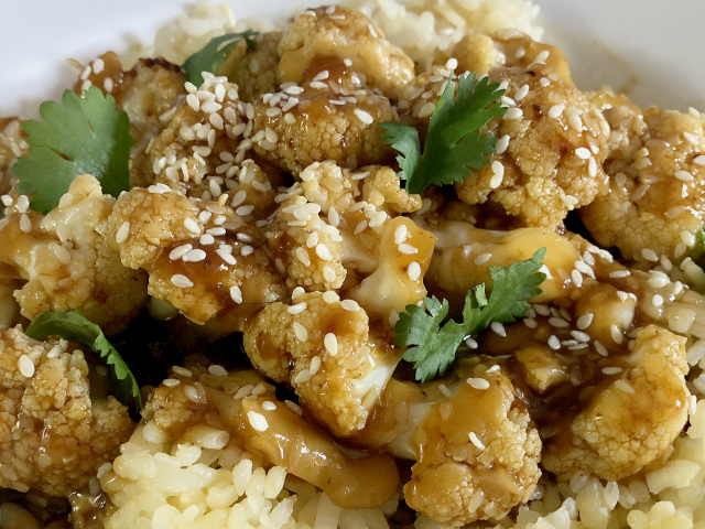 Instant Pot Sticky Sesame Cauliflower | In Johnna's Kitchen