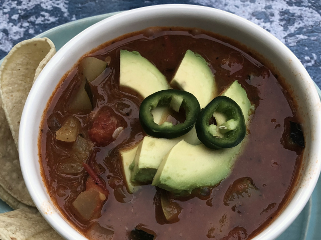 Summer Vegetable Pozole (gluten-free, dairy-free, vegan) | In Johnna's Kitchen