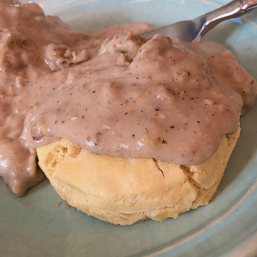 Gluten Free and Vegetarian Biscuits and Gravy