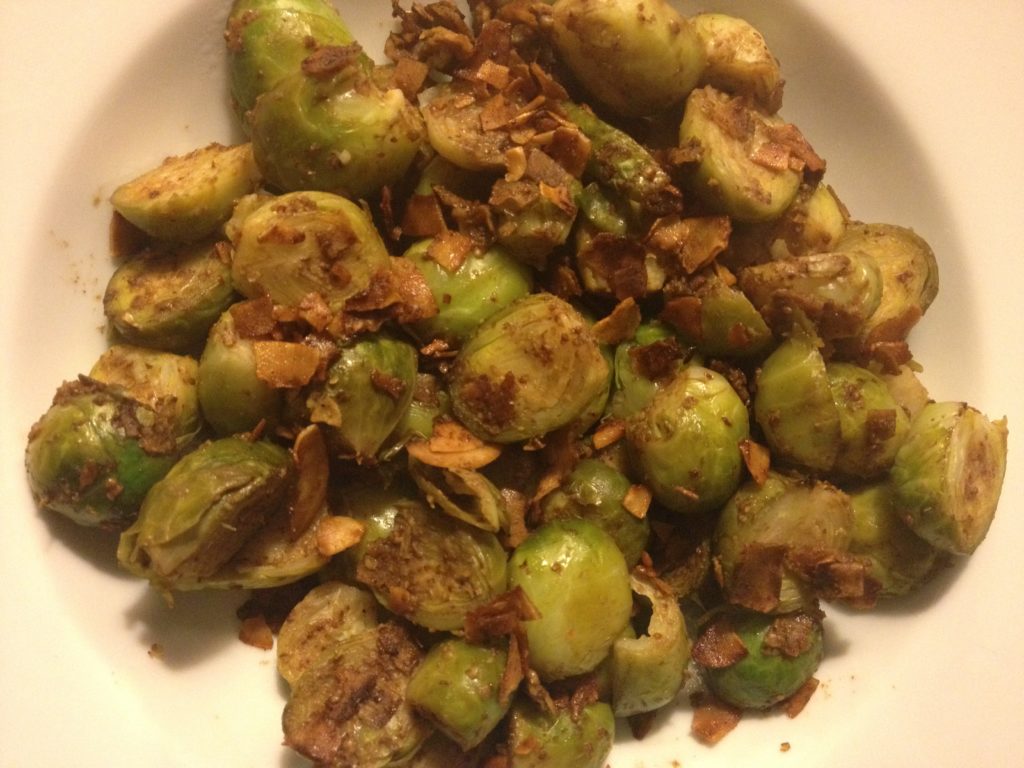 Mustard Balsamic Brussels Sprouts with Bacon | In Johnna's Kitchen